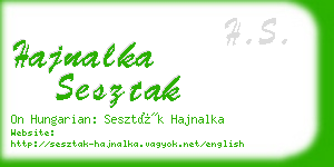 hajnalka sesztak business card